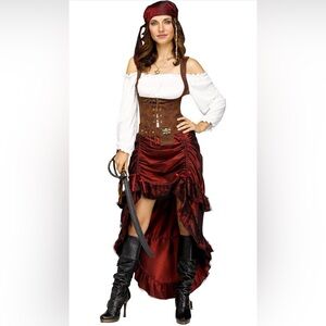 Pirate Halloween costume BurgundyWomen's Fun World